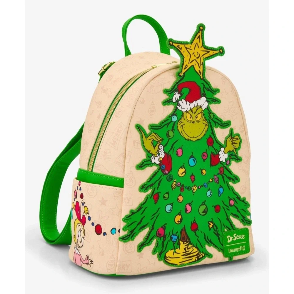 Loungefly Dr. Seuss How The Grinch Stole Christmas‎ GITD Tree Mini Backpack Bag